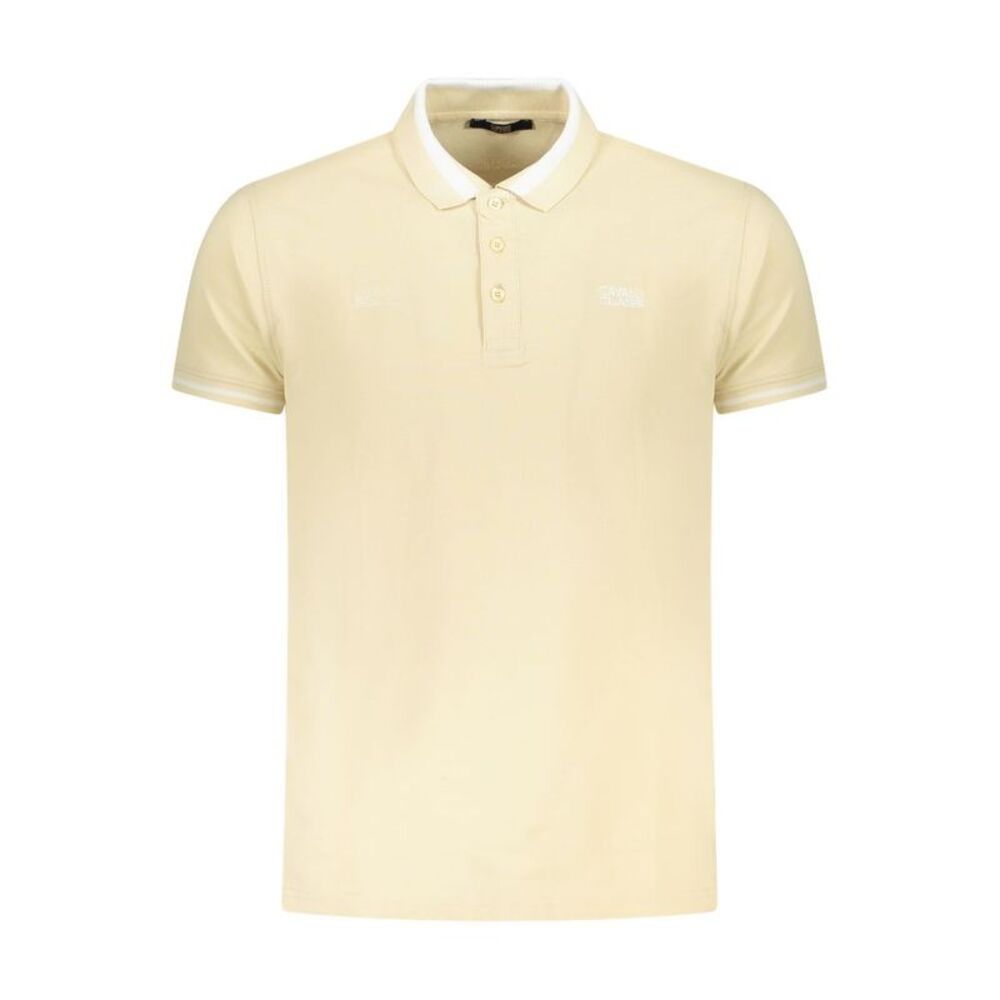 Cavalli Class Beige Cotton Men Polo Men's Shirt